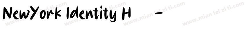 NewYork ldentity H 常规字体转换